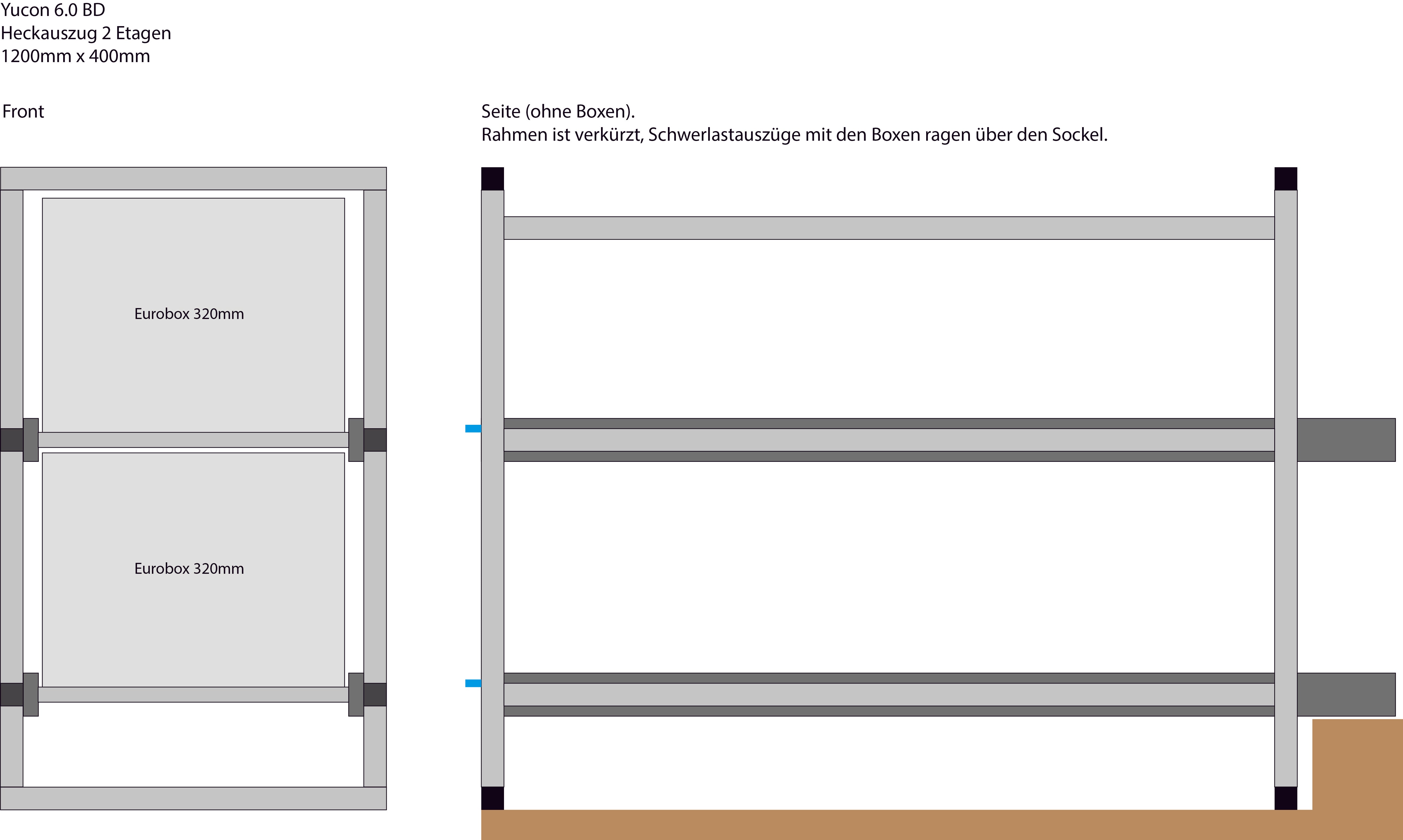 Bakre utdrag för FRANKIA Yucon 6.0 BD | Tunga lastutdrag euroboxoptimerat