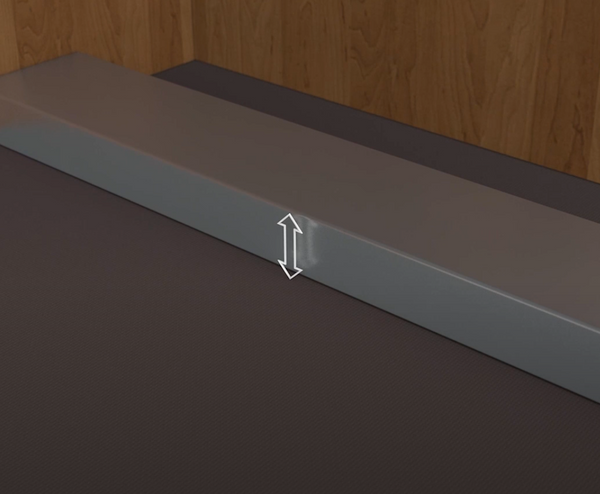 Vertikalt mål fra kanalens overkant til gulvet.