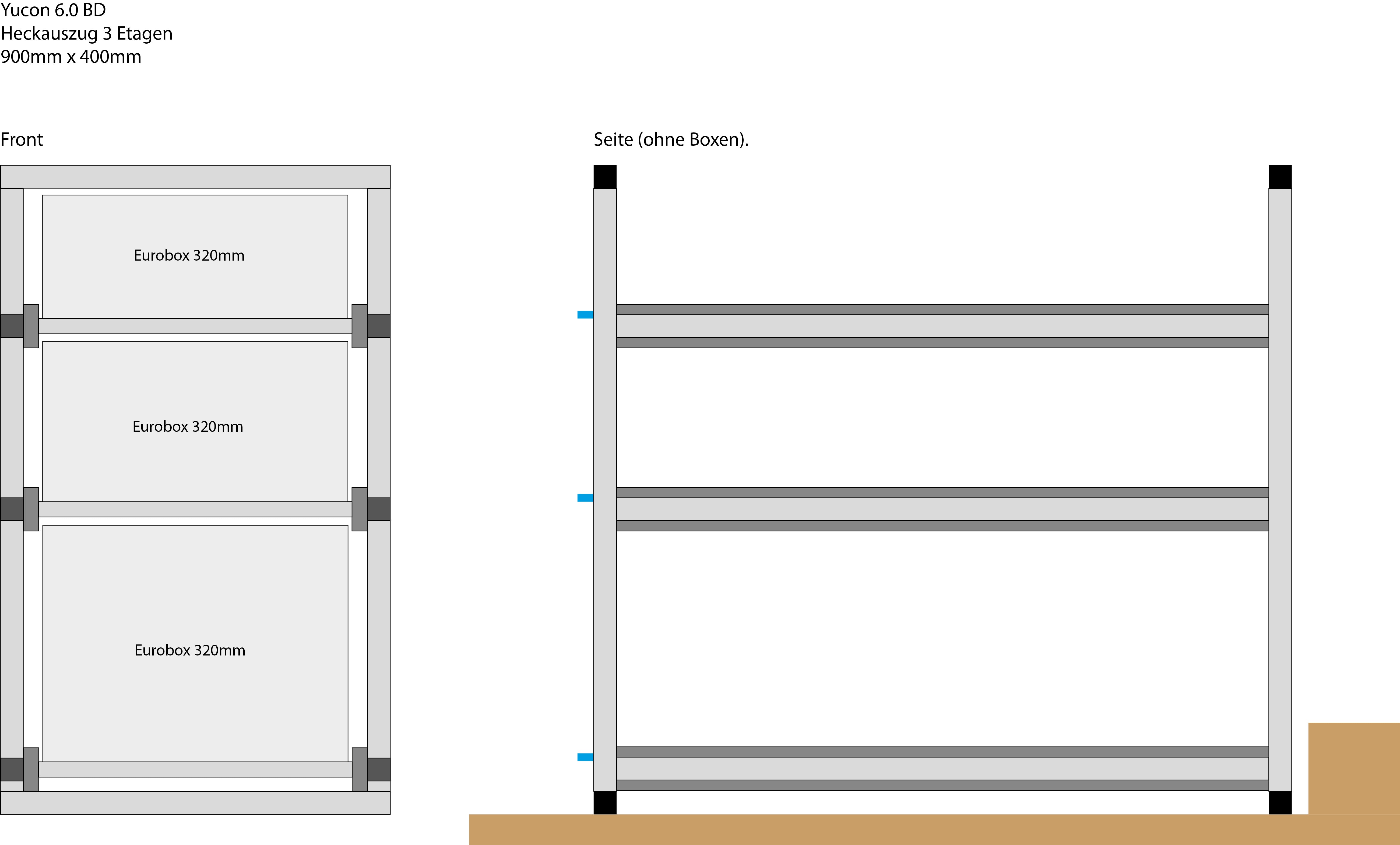 Bakre utdrag för FRANKIA Yucon 6.0 BD | Tunga lastutdrag euroboxoptimerat