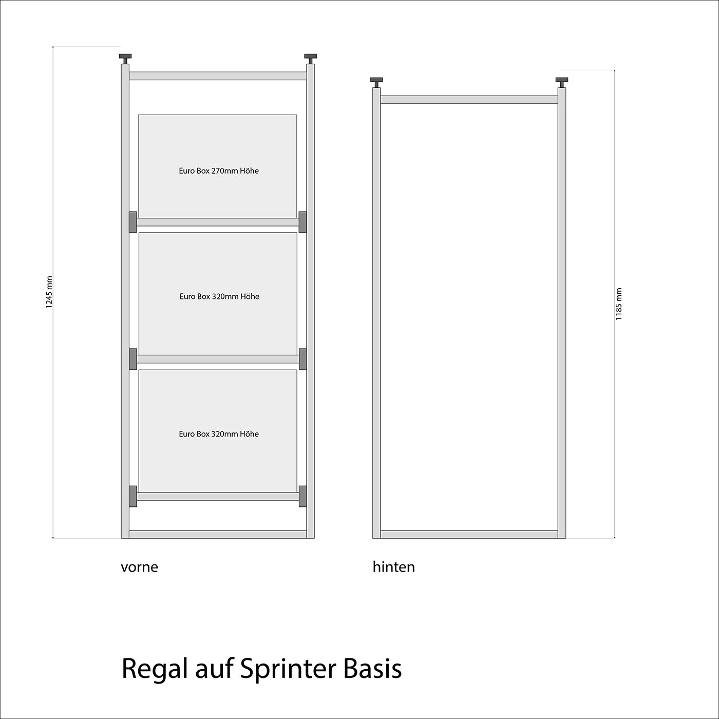 Weinsberg CaraCompact Edition Pepper husbilshylla med utdragbara lådor