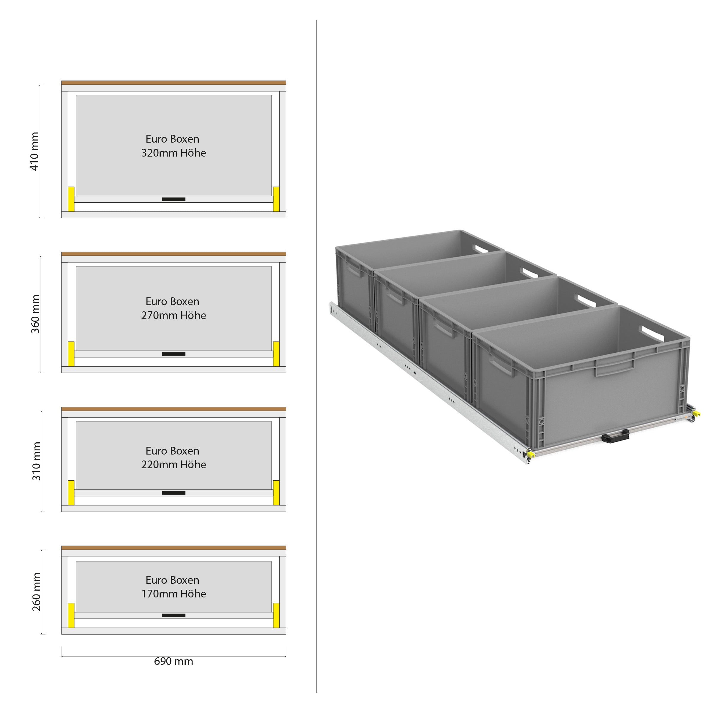 Rear pull-out camper van with shelf 1200mm x 400mm